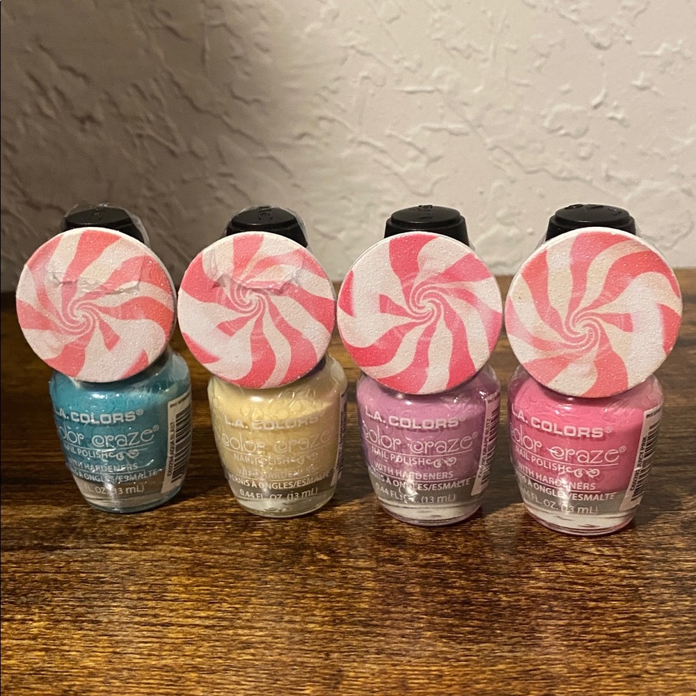 L.A. Colors Candy Swirl Nail Polish Set of 4